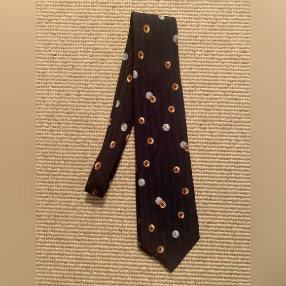 Ermenegildo Zegna 100% silk dark navy tie made in Italy - Picture 1 of 2